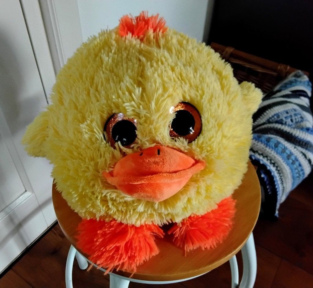 Sunkid big eye ball pluche knuffel - kuiken, Overige merken, Geel, Overige typen, Ophalen of Verzenden