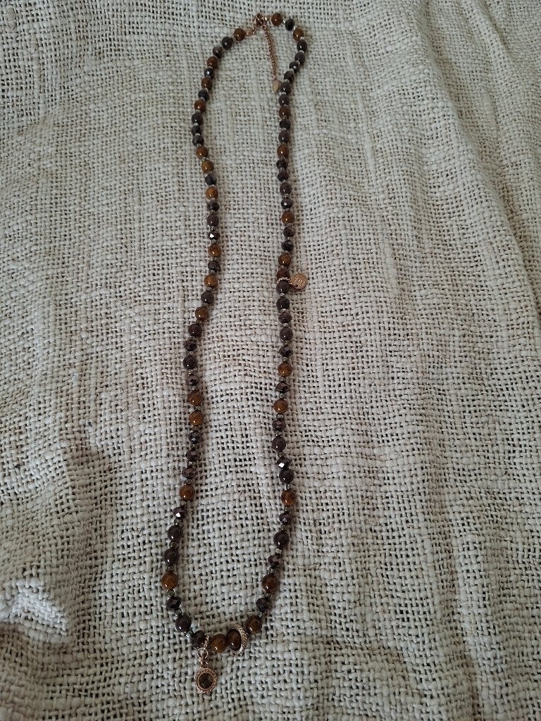 Ketting Biba, Ophalen of Verzenden, Gebruikt, Bruin, Overige materialen