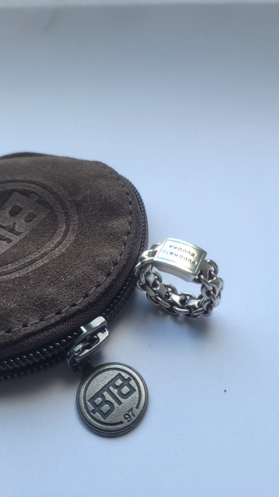 Buddha to Buddha ring 19 mm zilveren schakelring, 19 tot 20, Ophalen of Verzenden, Zo goed als nieuw, Dame of Heer