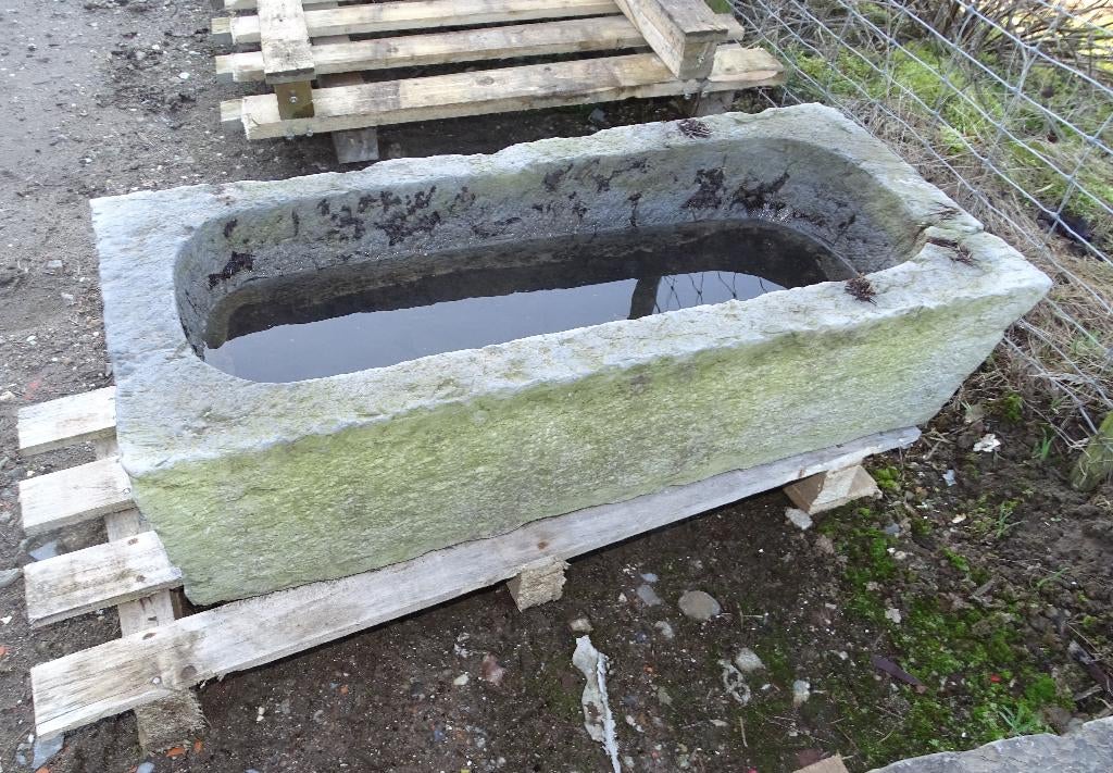 oude arduinen trog troggen drinkbak voederbak plantenbak, Antiek en Kunst, Curiosa en Brocante, Ophalen