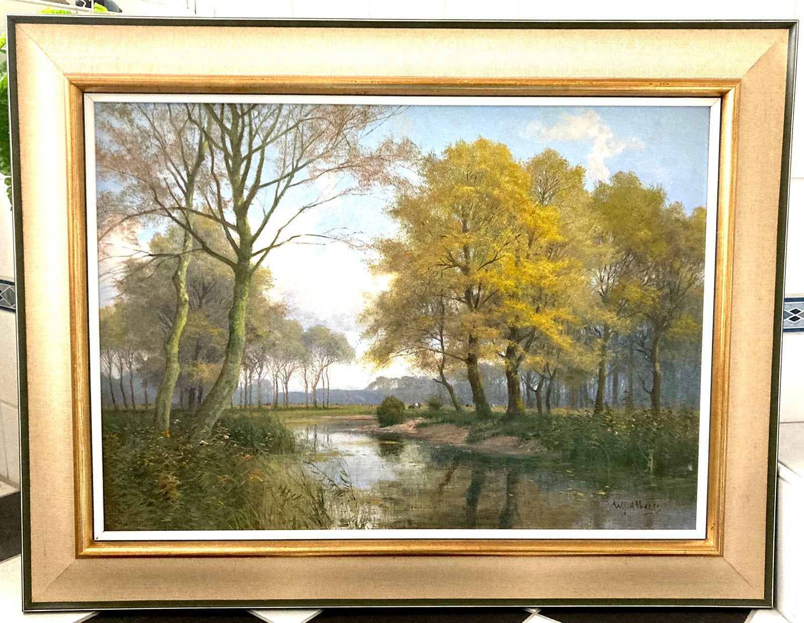 W.J. Alberts - Herfstlandschap, Ophalen of Verzenden