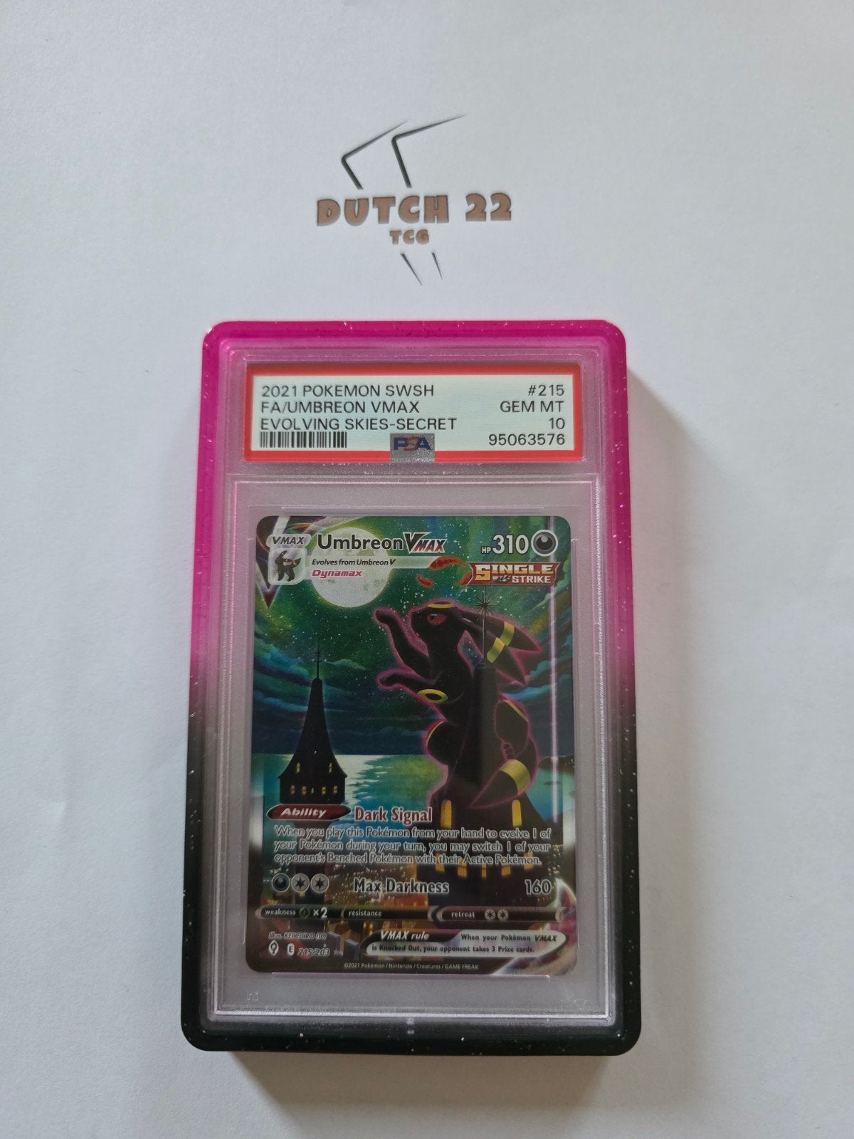 Umbreon Moonbreon #215 Evolving Skies PSA10, Ophalen of Verzenden, Nieuw, Losse kaart, Foil