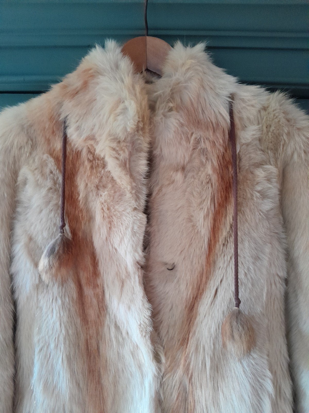 Vintage Bohemian Bontjas - m/L, Ophalen of Verzenden, Gedragen, Maat 42/44 (L), Beige