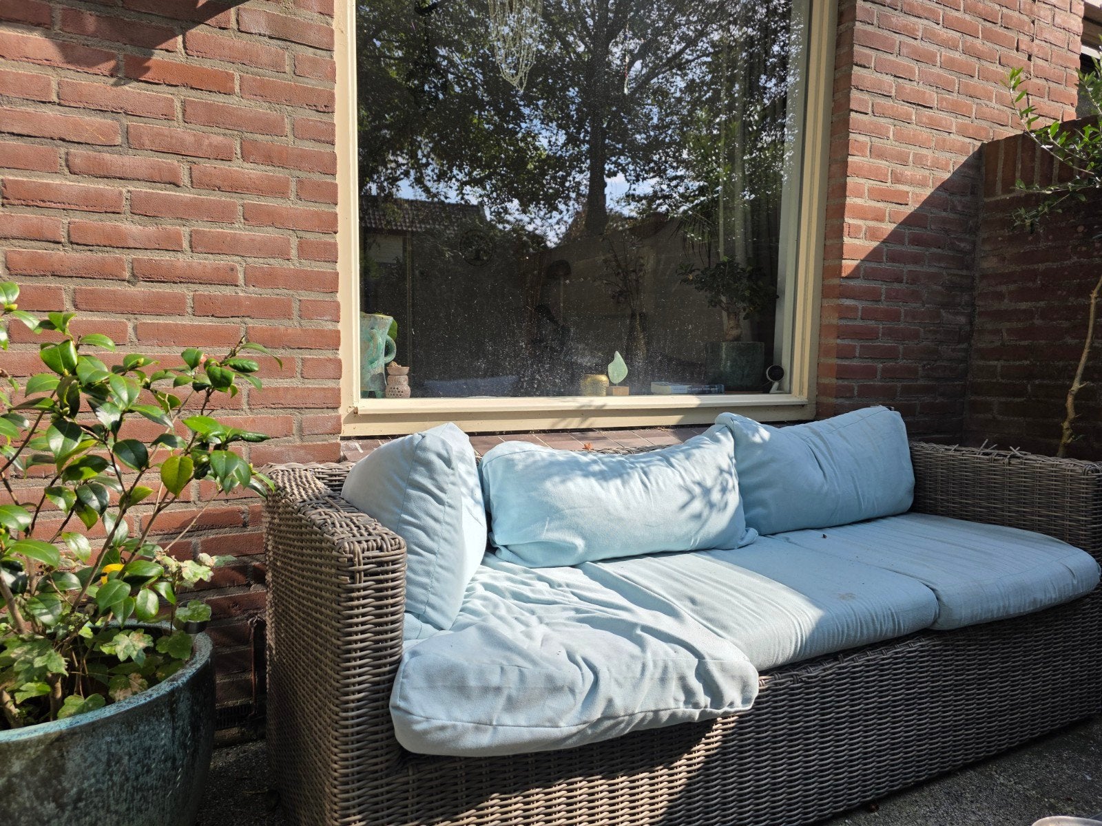 wicker loungeset, Tuin en Terras, Ophalen, Gebruikt, Wicker