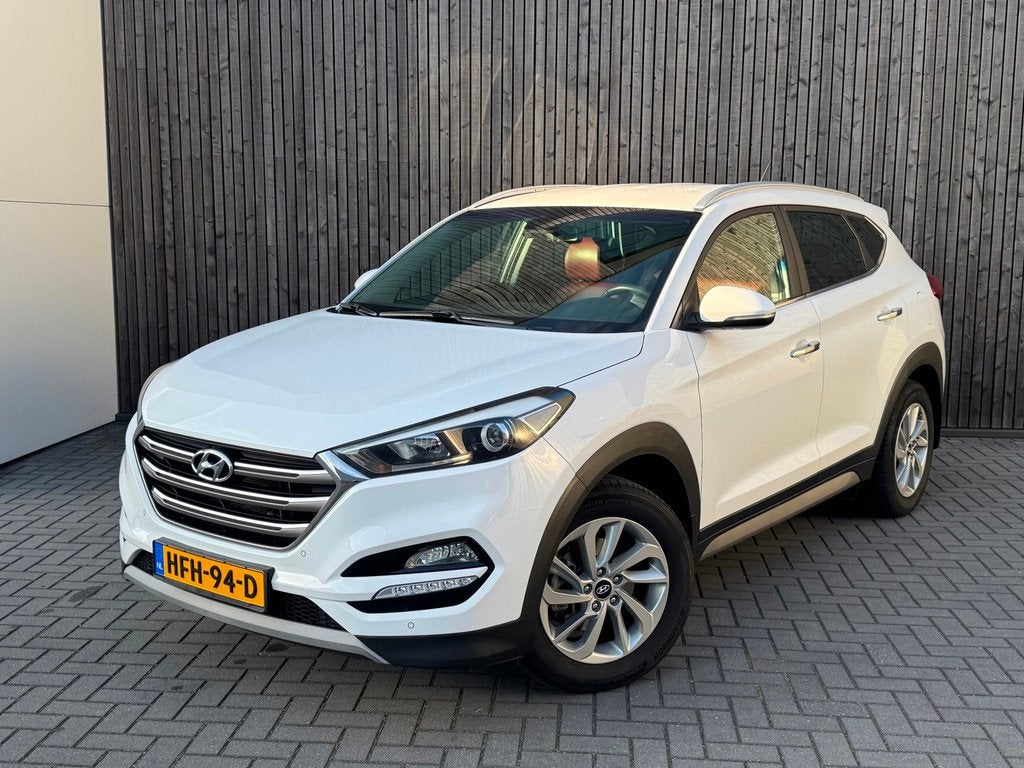 Hyundai Tucson 1.6 T-GDi Premium 4WD 177pk leder, Auto's, Hyundai, Bedrijf, Te koop, Tucson, 4x4, ABS, Achteruitrijcamera, Airbags