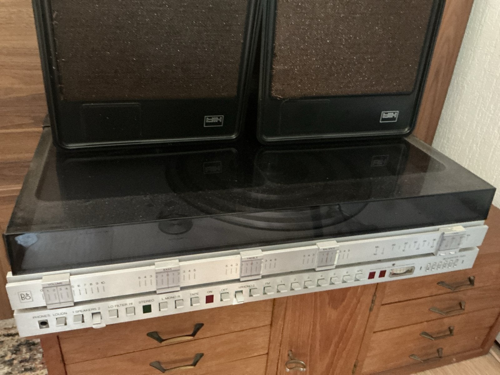 B&O Beocenter 2200 Platenspeler met Speakers, Audio, Tv en Foto, Platenspelers, Gebruikt, Automatisch, Platenspeler, Ophalen