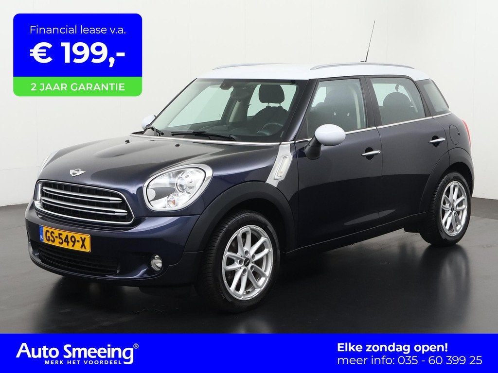 MINI Countryman 1.6 Cooper | Trekhaak | Navigatie | Zondag O, Auto's, Mini, 12 maanden, Stof, Gebruikt, Blauw