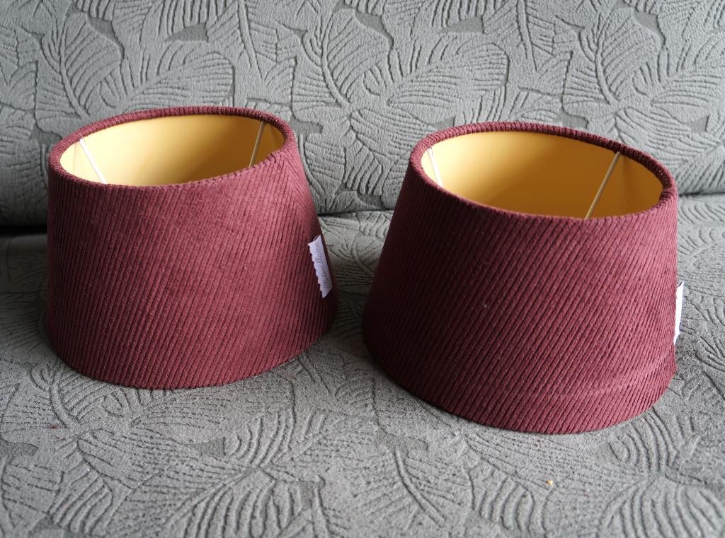 2 Rivièra Maison lampenkappen  - lampenkapjes Riviera Maison, Ophalen of Verzenden, Zo goed als nieuw, Rond, Minder dan 25 cm
