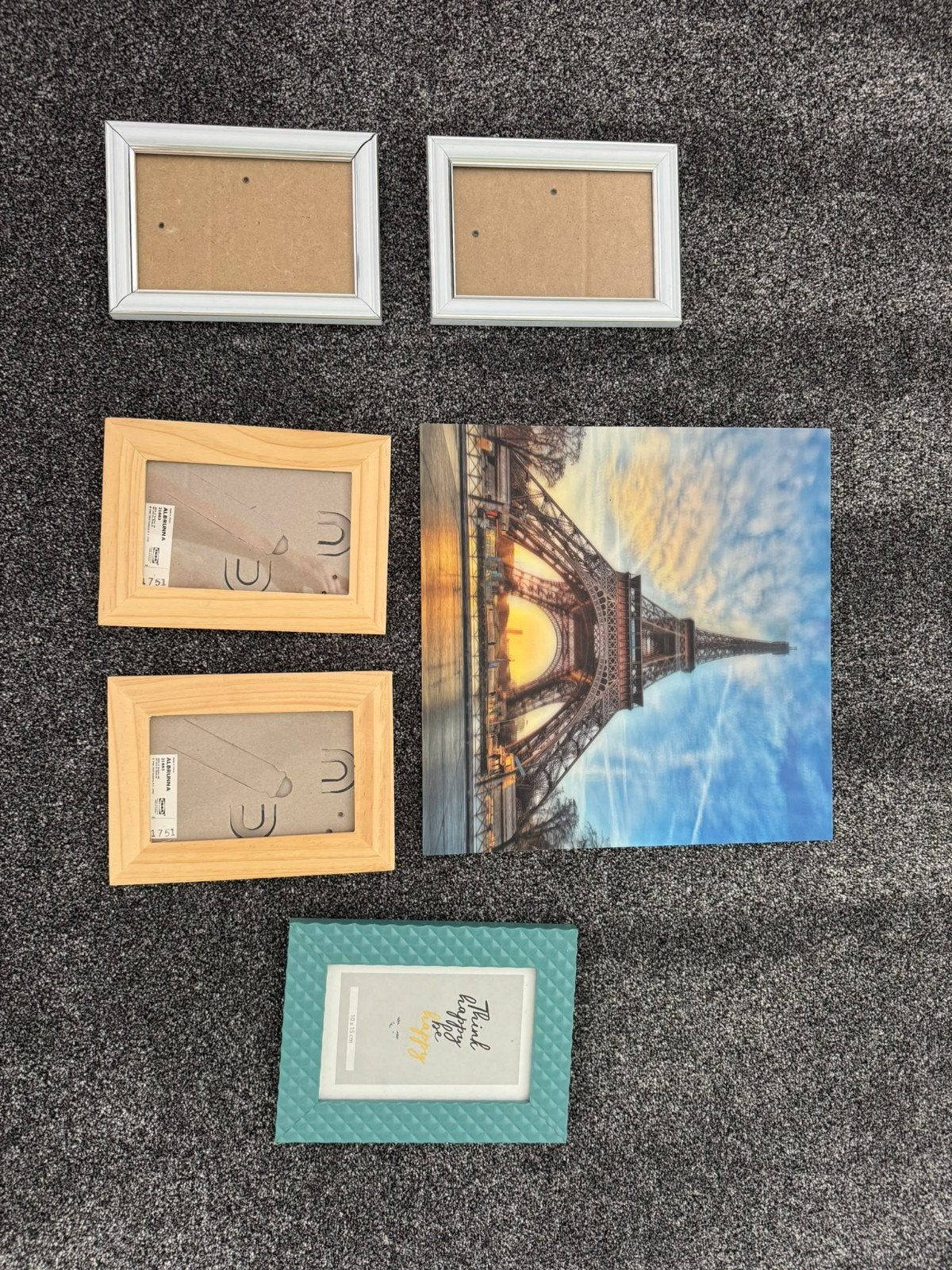 Diverse fotolijstjes en 3D foto Eiffeltoren, Ophalen, Gebruikt, Standaard fotolijst, Met glas