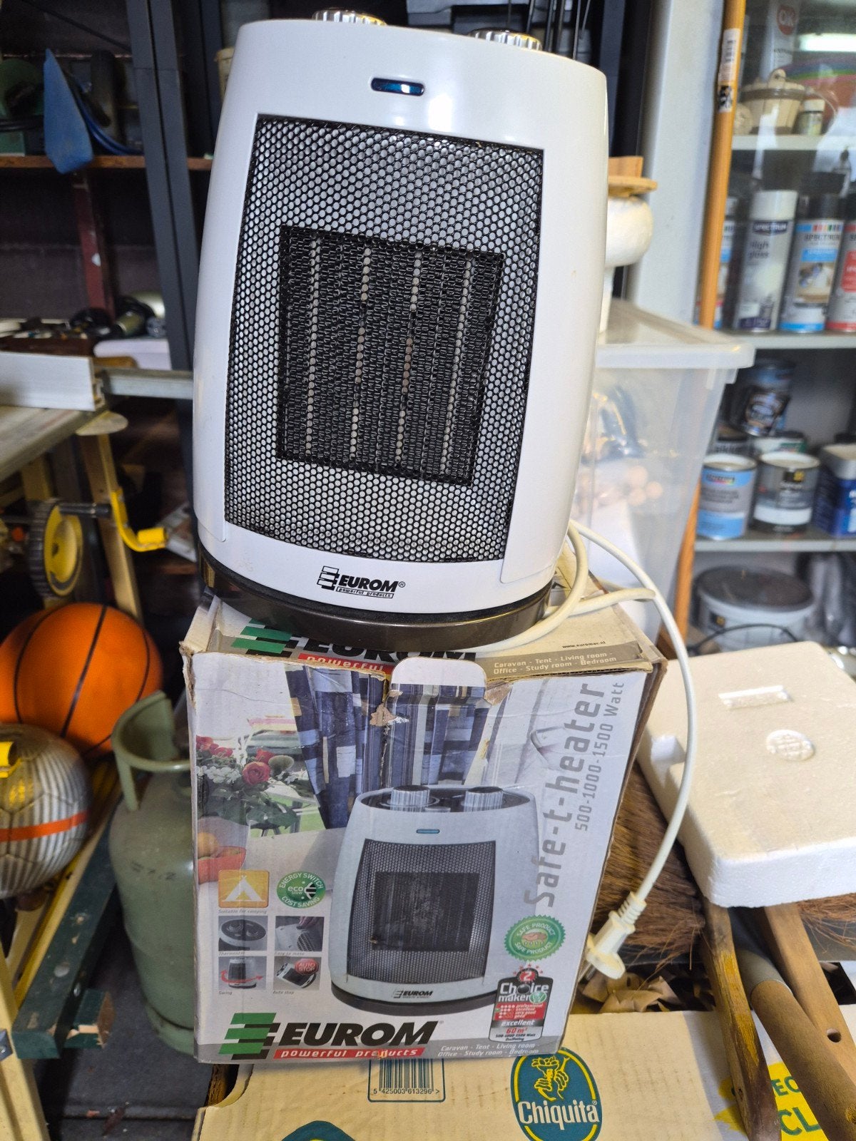 Eurom Safe-T-Heater 500-1500W - Elektrische Kachel, 30 tot 80 cm, Gebruikt, Kachel, Minder dan 60 cm