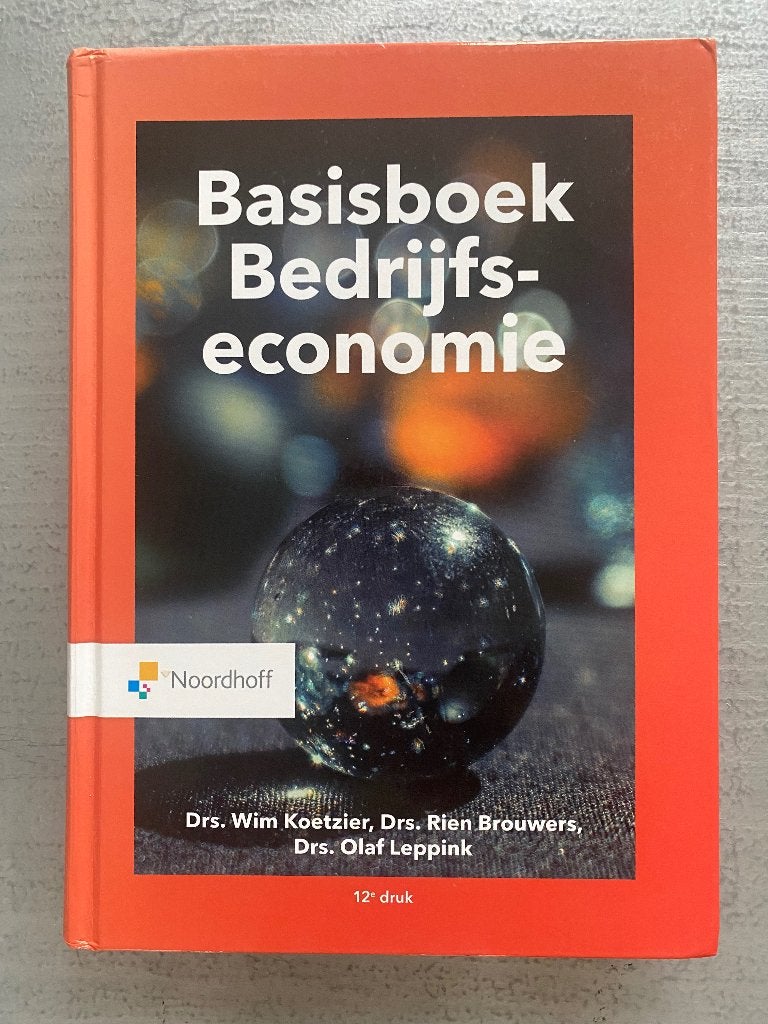 Basisboek Bedrijfseconomie (12e druk), Ophalen, Beta, Zo goed als nieuw, HBO
