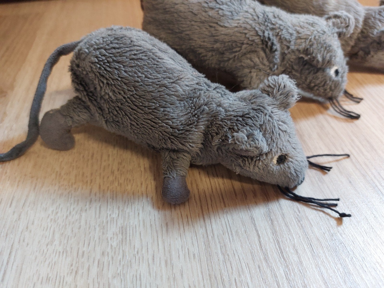 3x IKEA muis knuffeltje grijs gosig mus, Ophalen of Verzenden