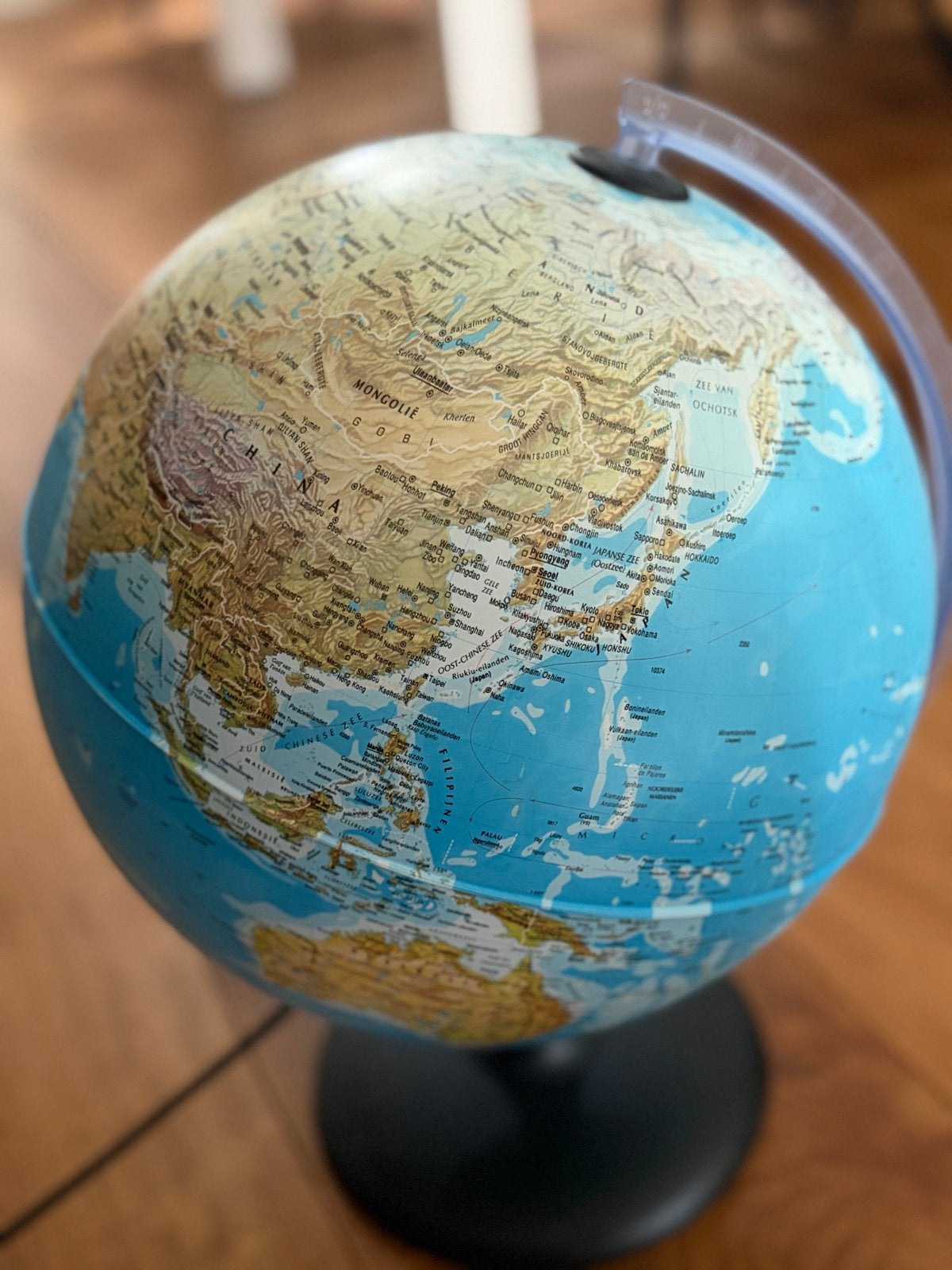 Mooie verlichte wereldbol, Gebruikt, Kunststof, Draaibaar, Ophalen of Verzenden
