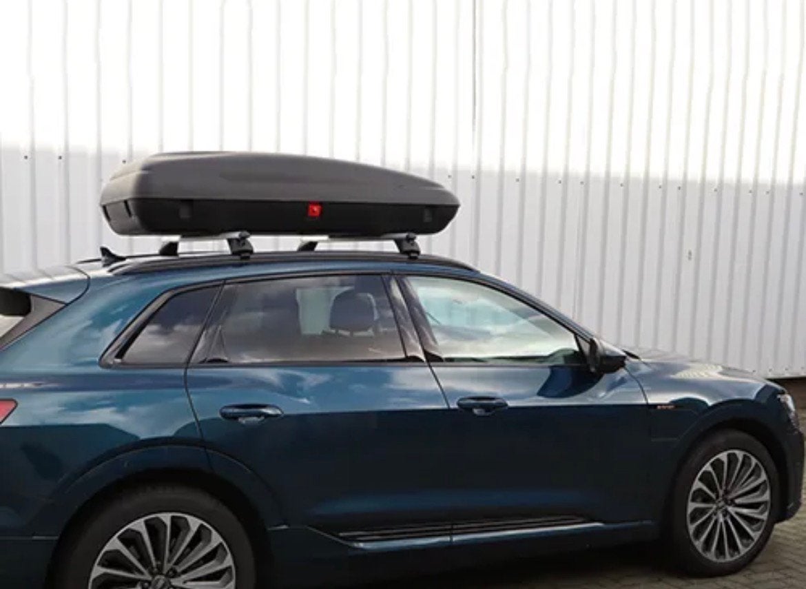 Dakkoffer 2 zijdig inclusief dakrailklem, Auto diversen, Ophalen, Zo goed als nieuw