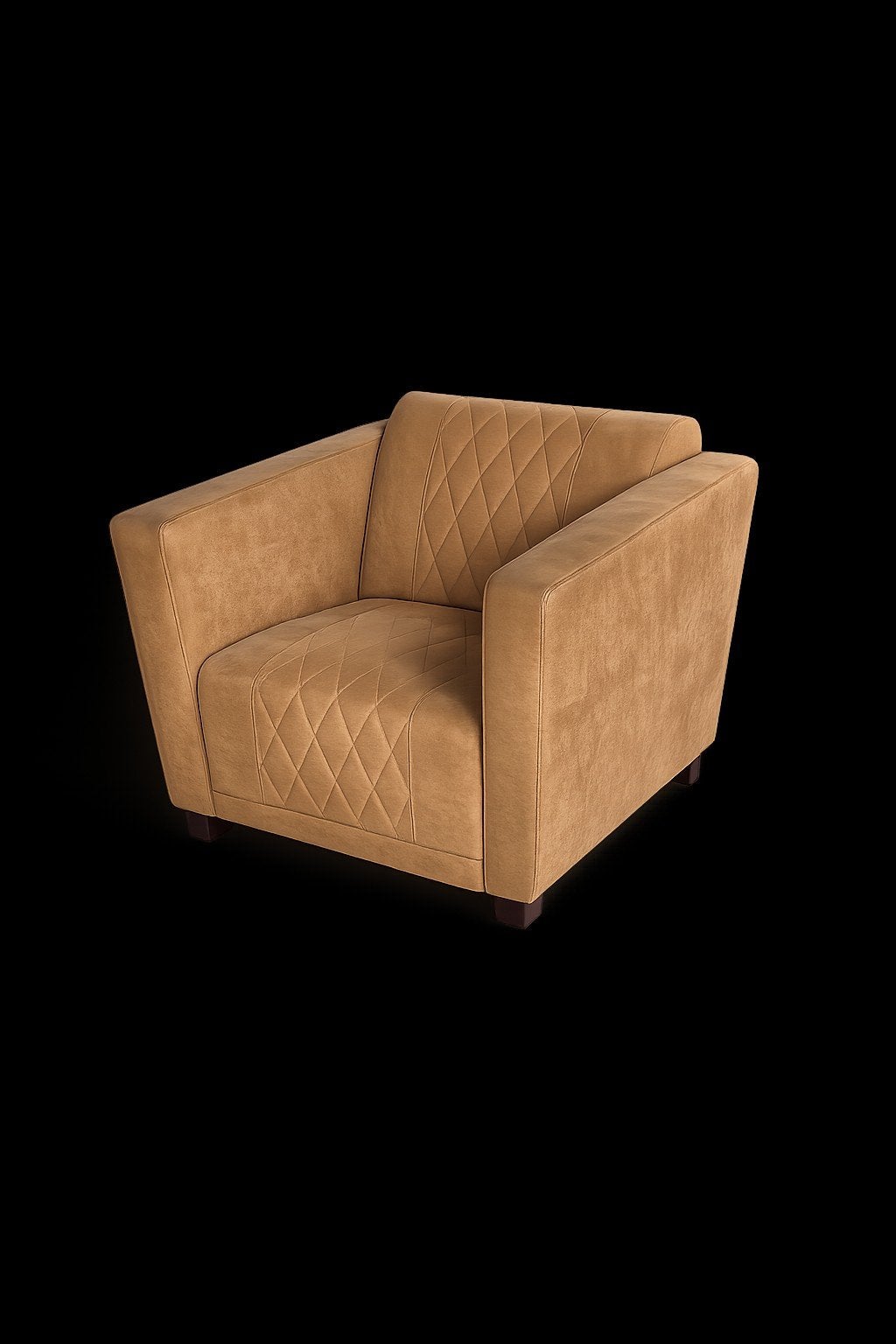 Comfortabele fauteuil met ruitpatroon, Huis en Inrichting, Fauteuils, Ophalen, Modern, Comfortabel, 75 tot 100 cm, Zo goed als nieuw