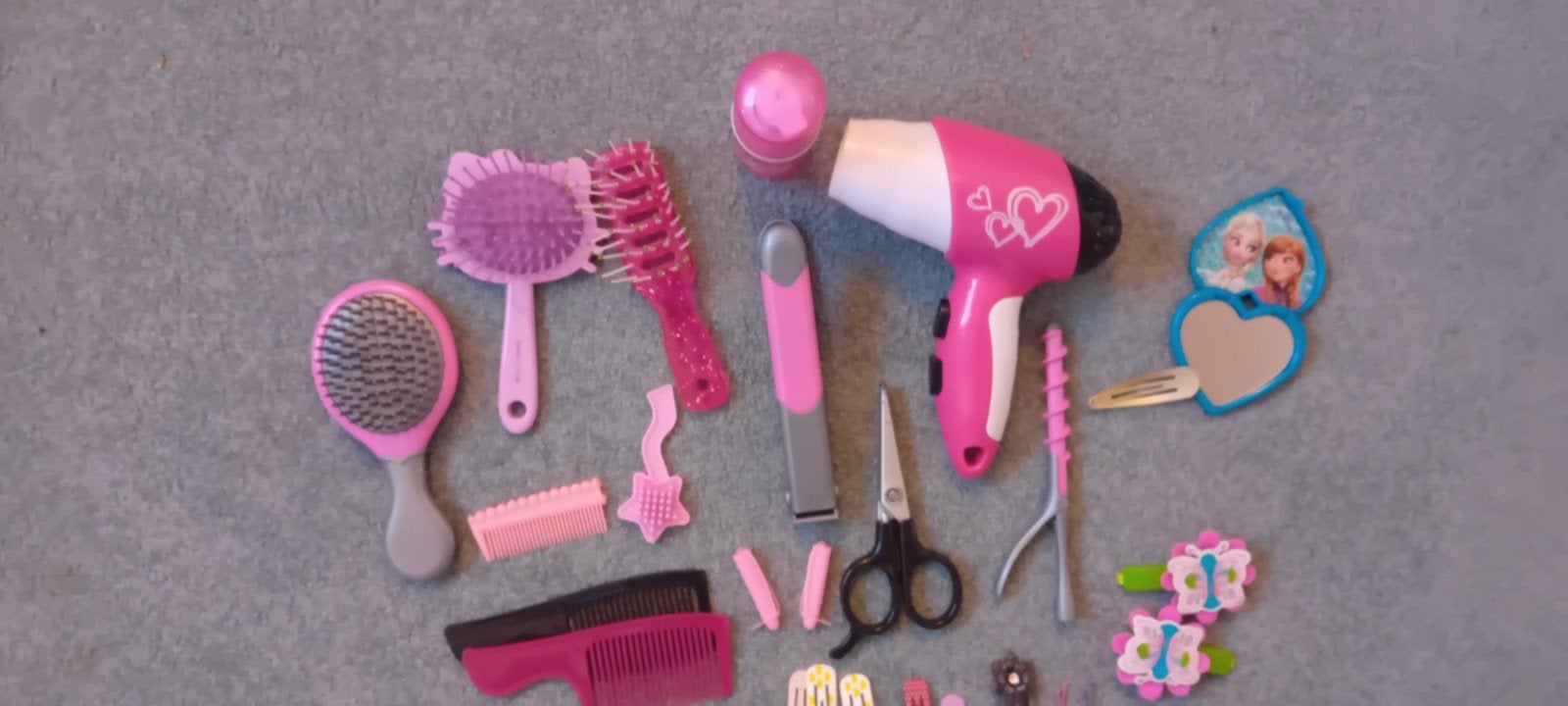 Grote set haaraccessoires met föhn op batterij, Ophalen of Verzenden