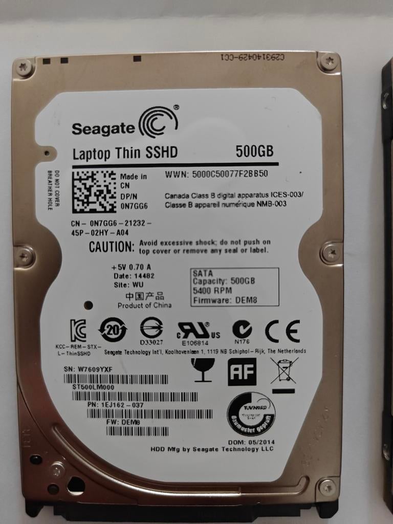 Seagate, SS(H)D, 500GB, 2.5Inch, Laptop, Console PS3 & PS4, Computers en Software, Harde schijven, Intern, ,Seagate, Ophalen of Verzenden