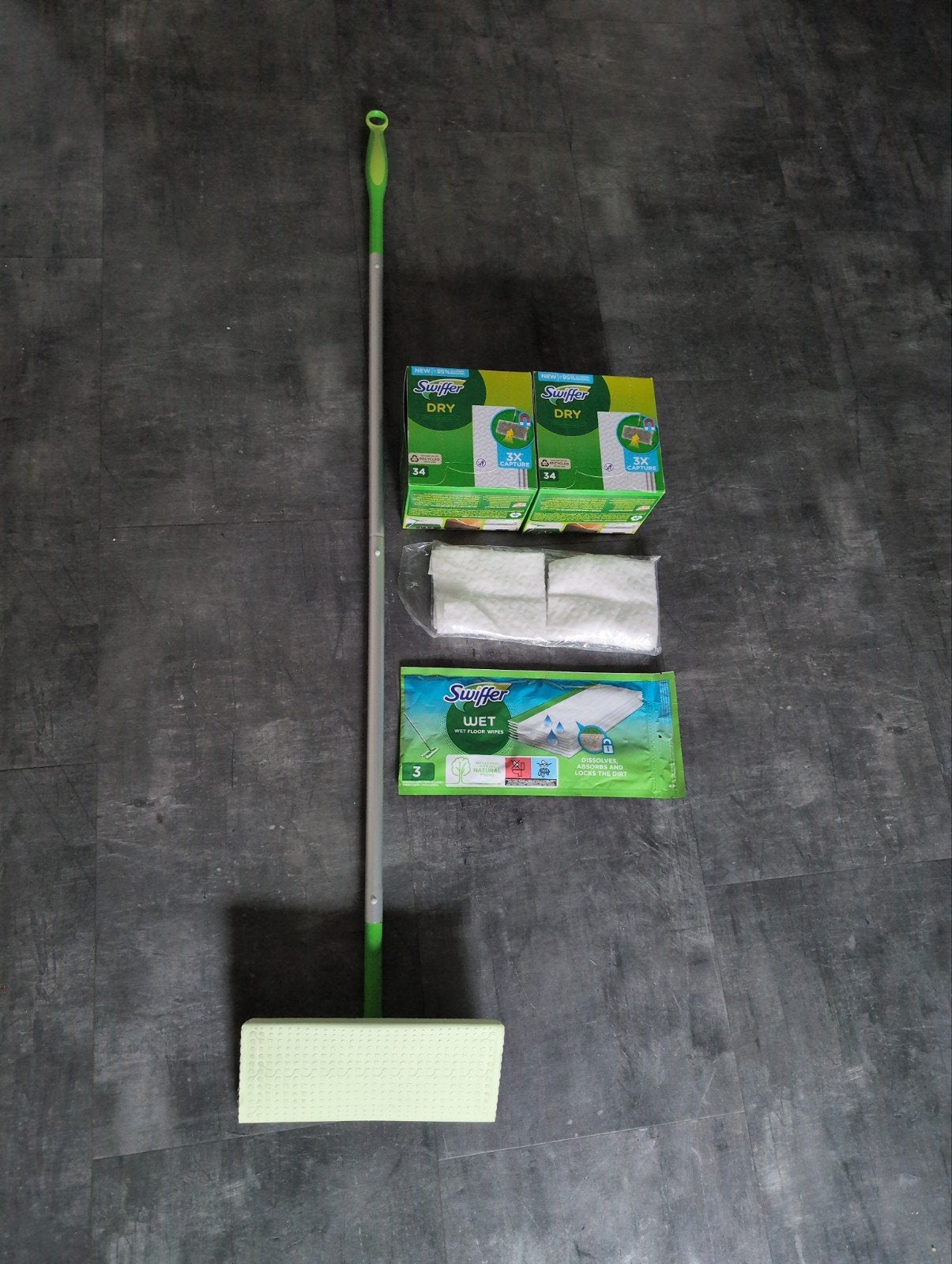 Swiffer Starterset met Vloerwisser en Navullingen, Ophalen of Verzenden, Mop of Dweil