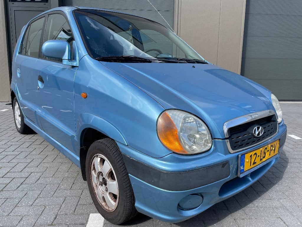 Hyundai Atos 1.0 I 2003 Blauw, Voorwielaandrijving, Stof, 4 cilinders, Origineel Nederlands