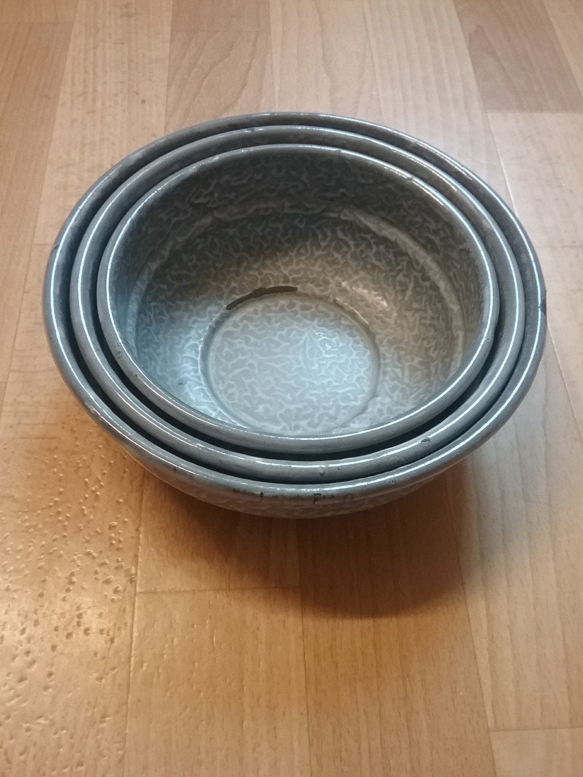 Grijs gewolkte nest schalen., Ophalen of Verzenden