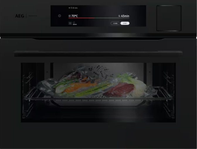 AEG Stoombakoven Showroommodel - matte uitvoering, Ophalen, 45 tot 50 cm, Hete lucht, AEG