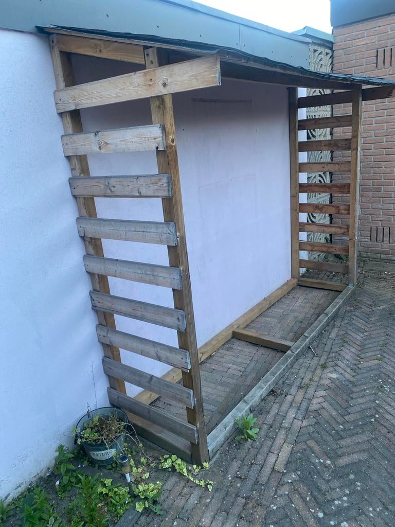 Robuust houten opslaghok voor brandhout of tuingereedschap, Ophalen, Gebruikt, Hout, Overige typen