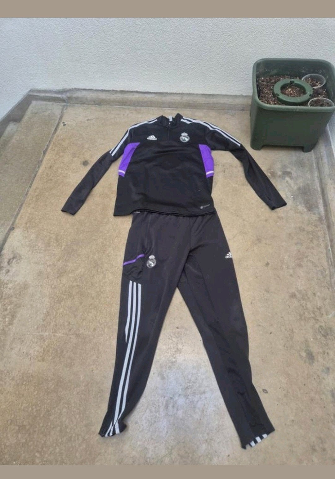 Adidas Real Madrid trainingspak maat M, Ophalen of Verzenden, Zo goed als nieuw, Zwart