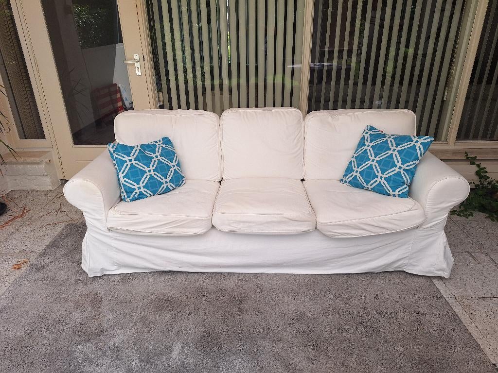 Ektorp Ikea 3 zits bank met extra set hoezen, Ophalen, 250 tot 300 cm, Gebruikt, Driepersoons
