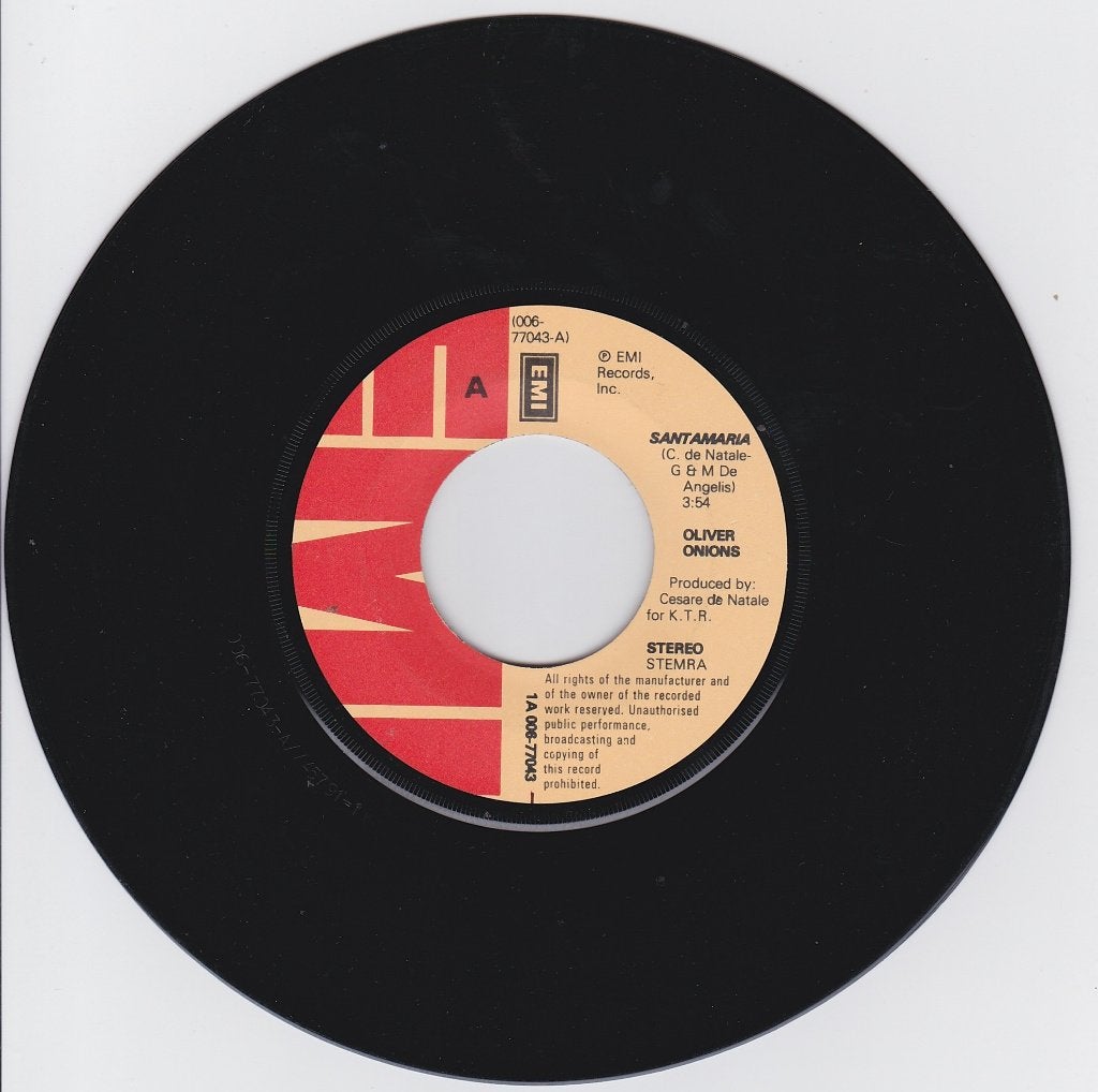 s 3558 Oliver Onions – Santa Maria, Cd's en Dvd's, LP, Gebruikt, Overige genres, 7 inch