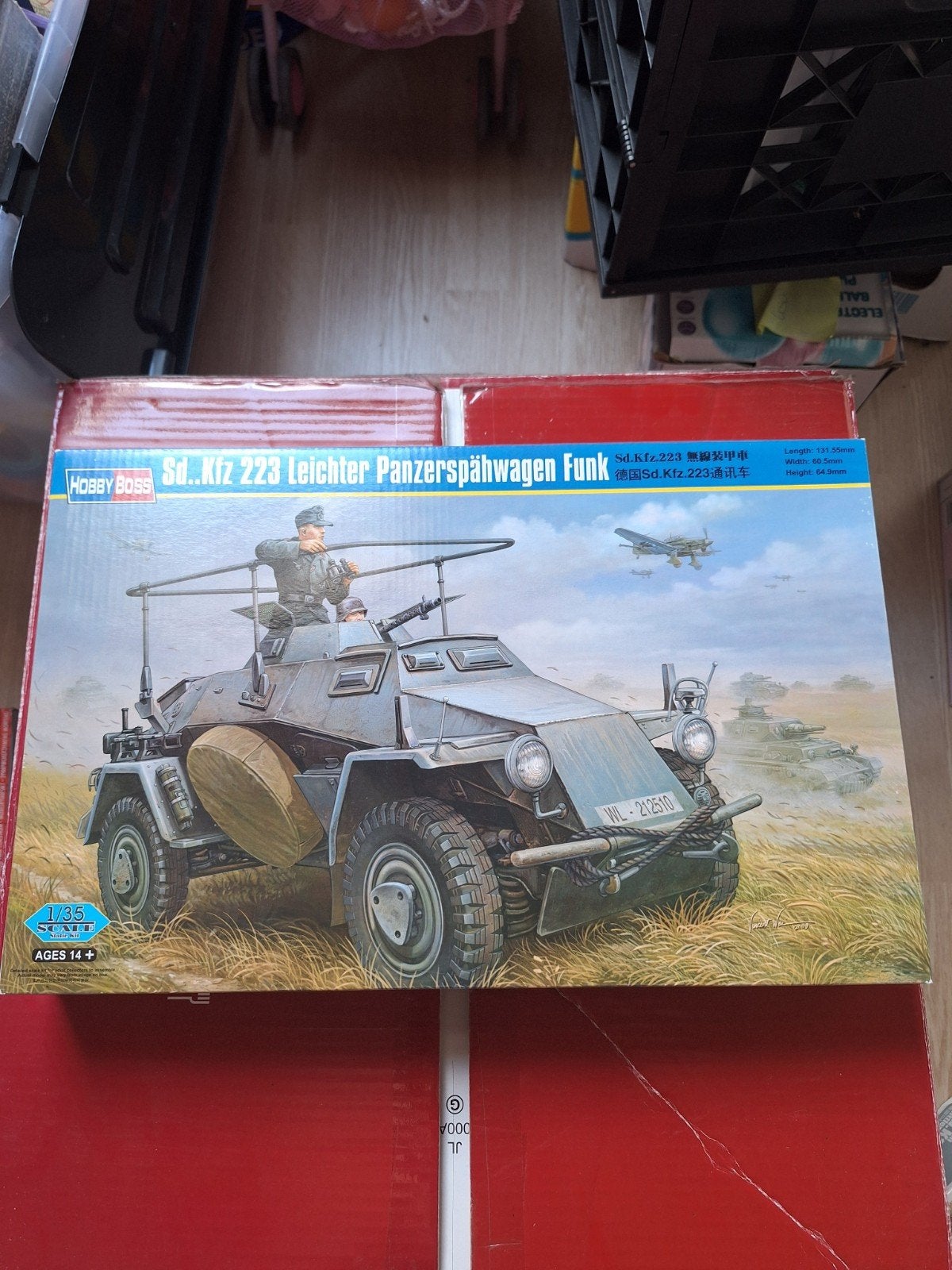 HobbyBoss SDKFZ 223 Leichter Panzerspähwagen 1:35, Overige merken, Auto, 1:32 tot 1:50, Ophalen of Verzenden