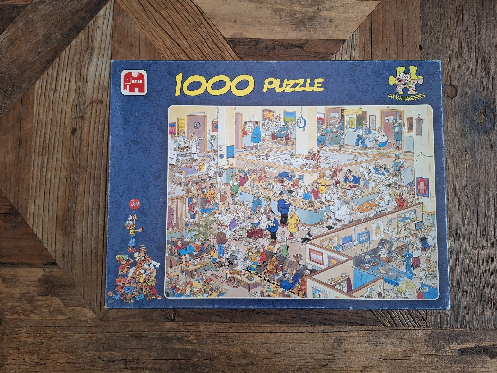 Jan van Haasteren van harte beterschap, Hobby en Vrije tijd, Ophalen of Verzenden, 500 t/m 1500 stukjes