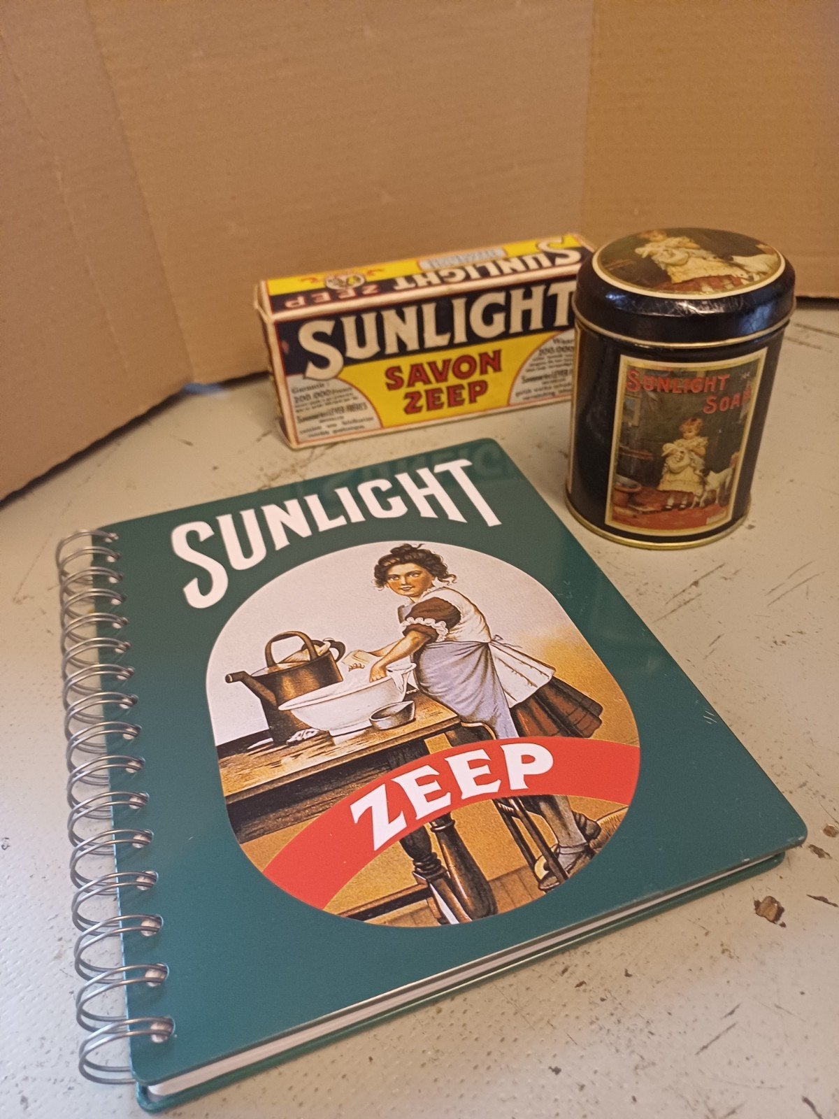 Vintage Sunlight Zeep items, Verzamelen, Ophalen, Gebruikt, Overige typen