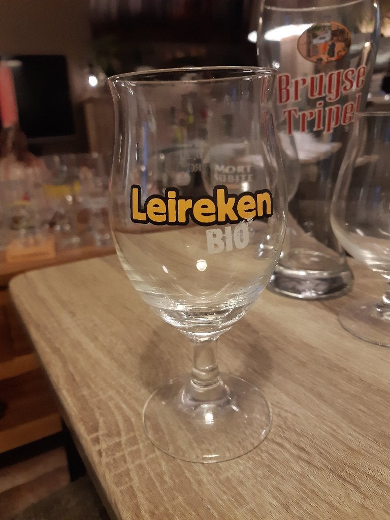 Leireken bio bierglas (Z209-44), Ophalen of Verzenden, Nieuw, Glas of Glazen, Overige merken