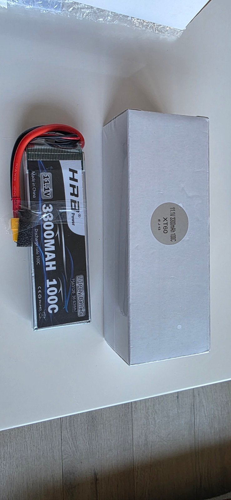 2x HRB Power 11.1V 3300mAh 100C Li-Po Batterij XT60 Nieuw, Ophalen of Verzenden, Nieuw, Overige schalen, Onderdeel