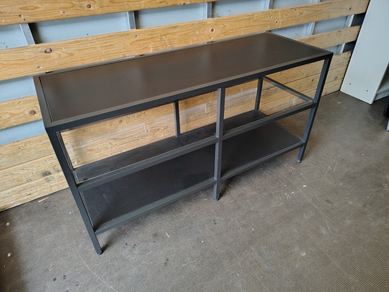 Ikea dressoir met glasplaat, Ophalen, Met plank(en), Gebruikt, 100 tot 150 cm