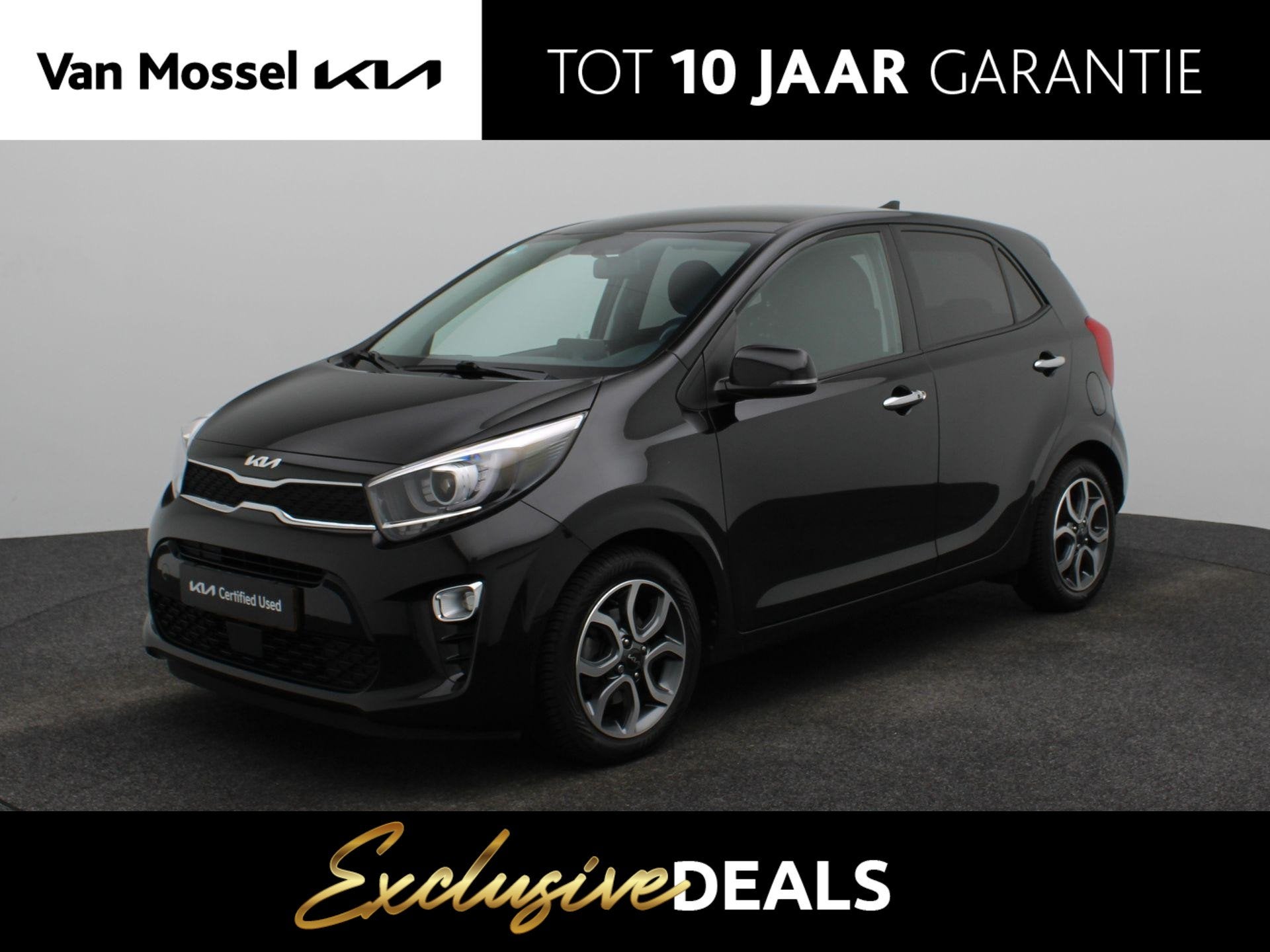 Kia Picanto 1.0 DPi DynamicPlusLine | Navigatie | Electrisch, Auto's, Kia, Stof, Gebruikt, 4 stoelen, Zwart