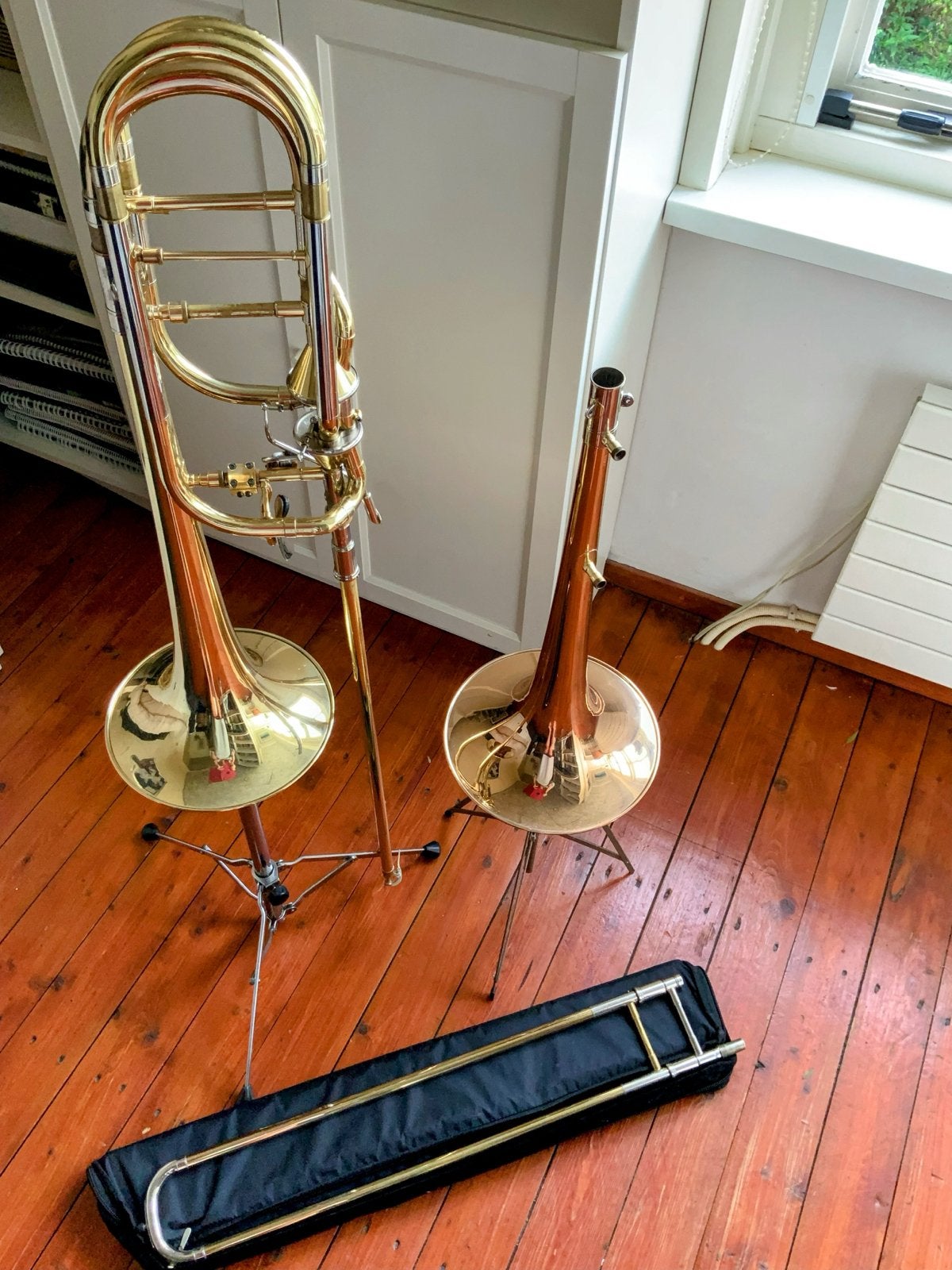 Edwards Bastrombone B-454 met uitgebreide accessoireset, Ophalen, Gebruikt