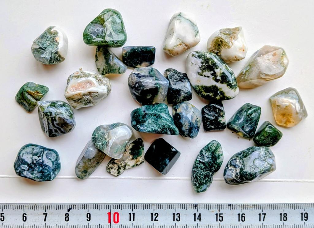 Mosagaat trommelstenen, Sieraden, Tassen en Uiterlijk, Edelstenen, Verzenden, Zo goed als nieuw