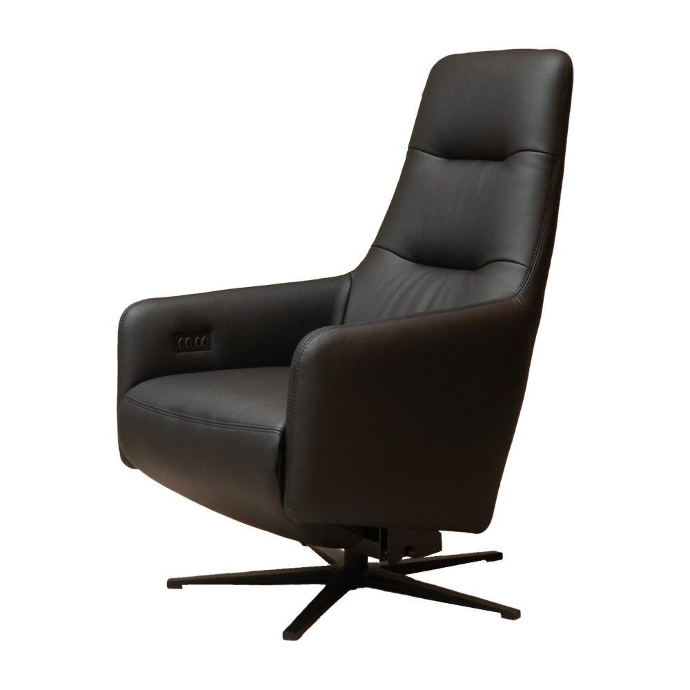 Sta op stoel en relaxfauteuil Harley vol leder met
