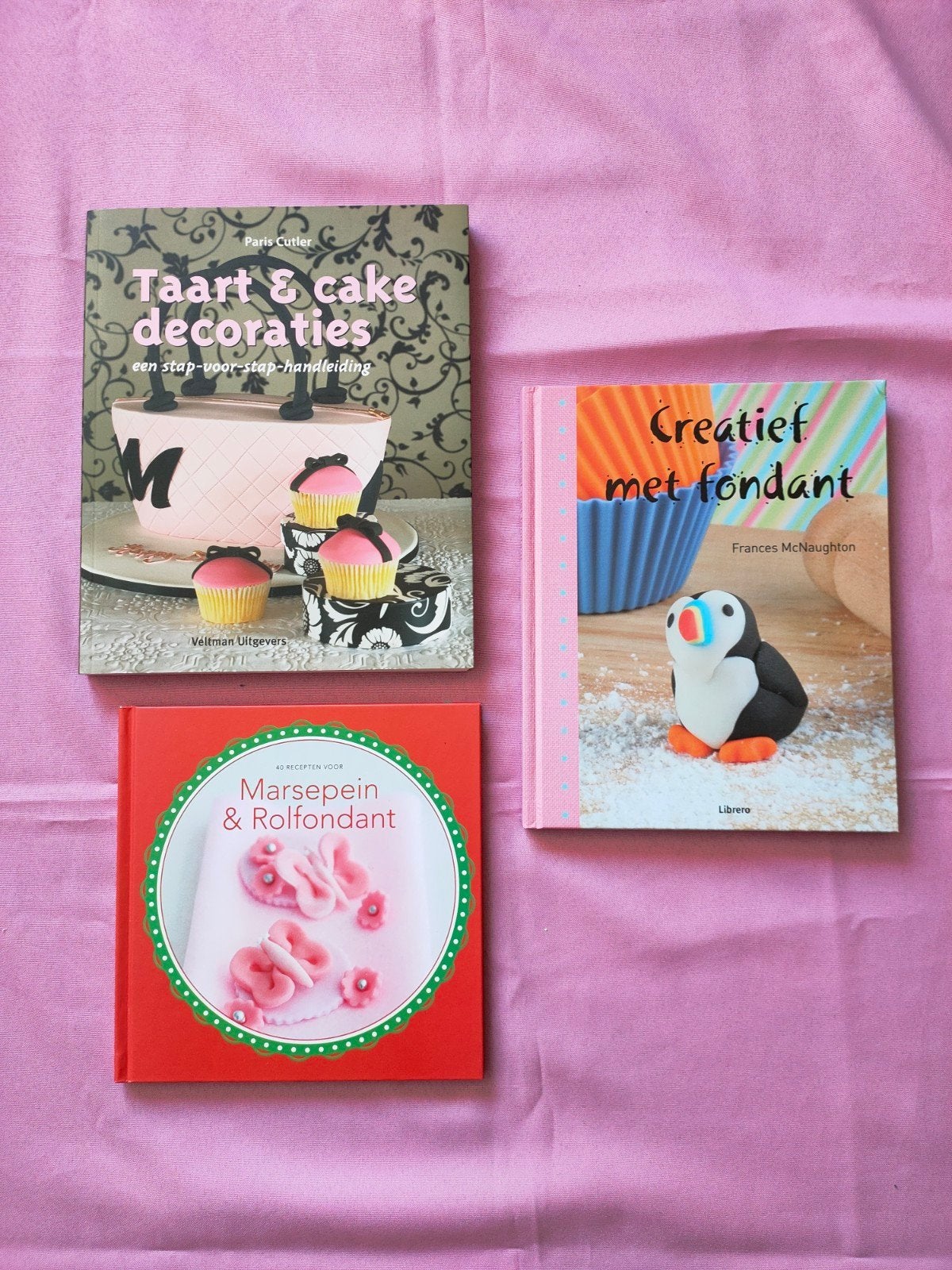 3x Bakboeken: Creatief met Fondant, Taart & Cake Decoraties, Ophalen of Verzenden, Europa, Taart, Gebak en Desserts, Frances McNaughton, diverse