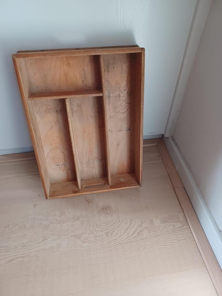 Vintage houten bestekbak / Letterkast, Antiek en Kunst, Ophalen