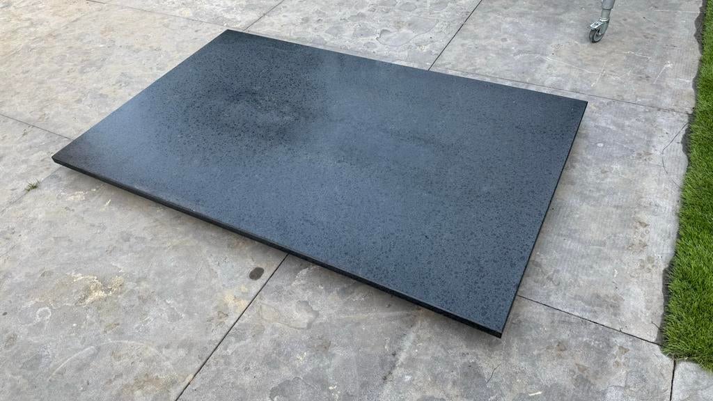 Granieten Tafelblad 160x100x3 cm voor Tuintafel, Ophalen, Zo goed als nieuw, Rechthoekig, Overige materialen