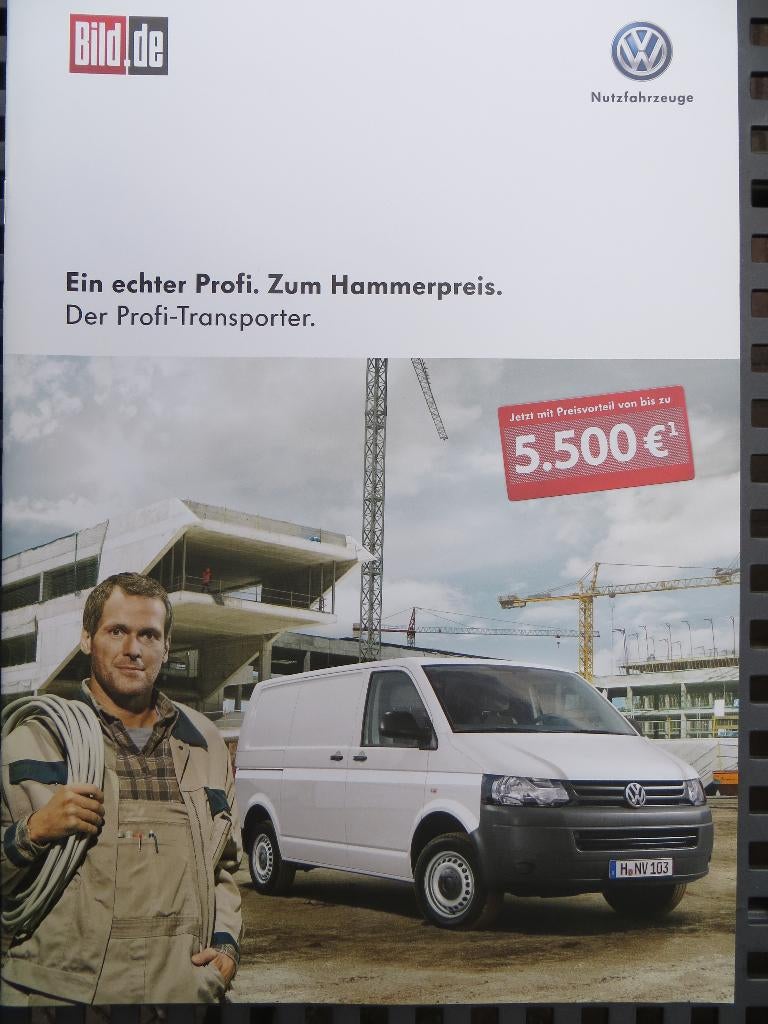Volkswagen Transporter Der Profi-Transporter (maart 2014), Ophalen of Verzenden, Nieuw, Volkswagen