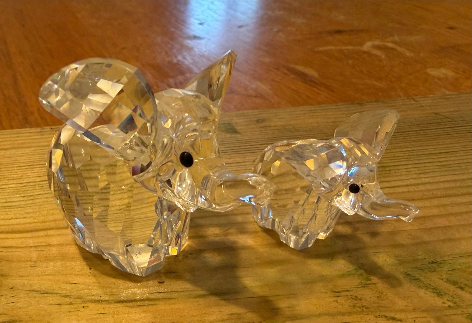 Swarovski kristallen olifanten (set van 2), Ophalen of Verzenden, Zo goed als nieuw, Figuurtje