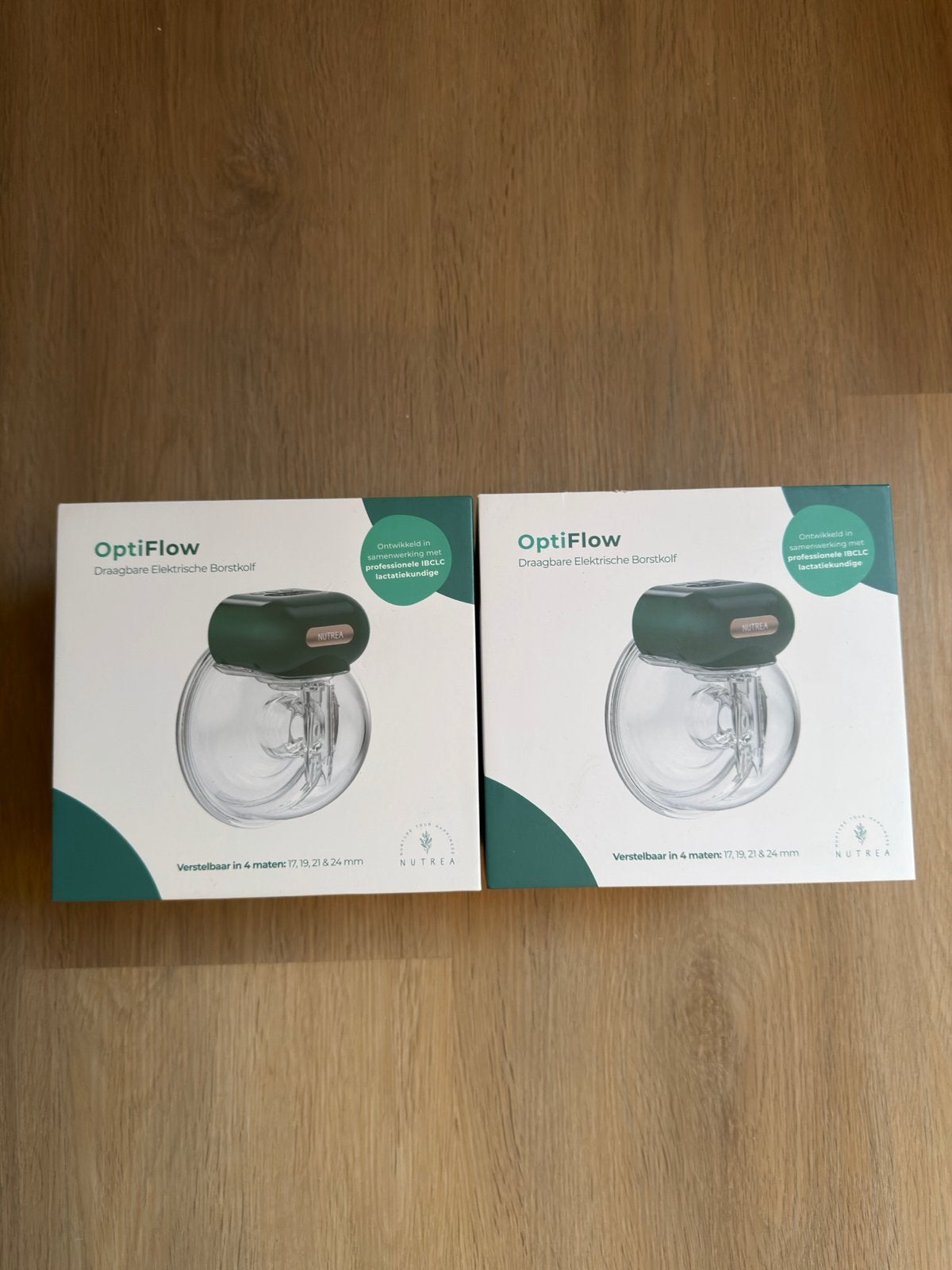 Nutrea OptiFlow Draagbare Elektrische Borstkolf (2 stuks), Ophalen of Verzenden, Nieuw