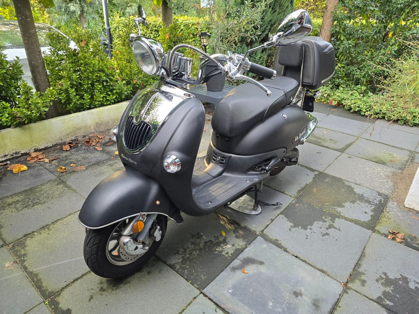 La Souris Retro Scooter - Mat Zwart, Fietsen en Brommers, Gebruikt, Benzine, Ophalen, Overige merken