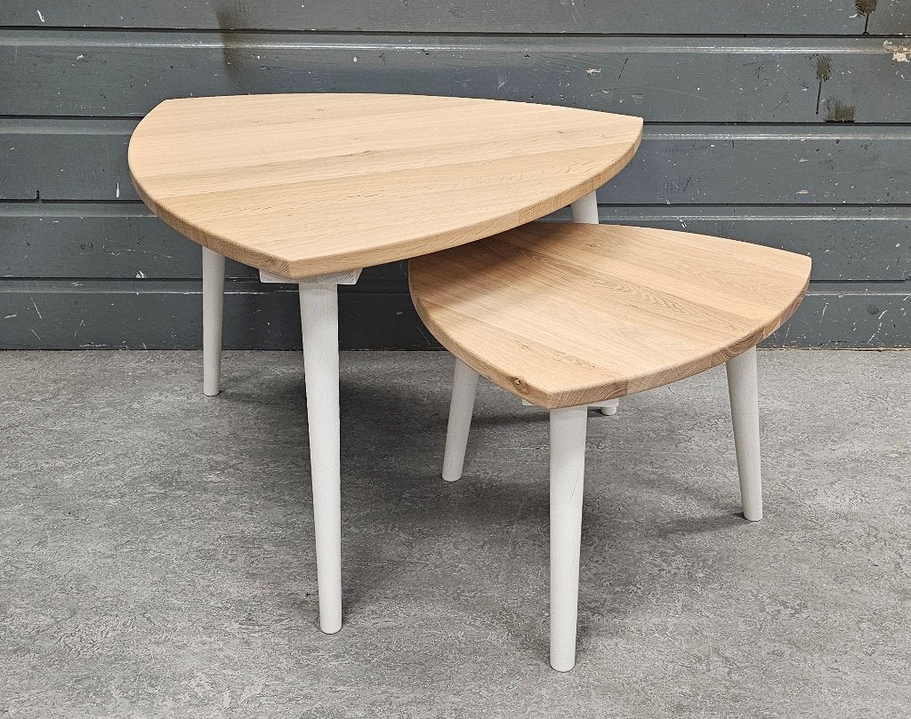Tafelsetje massief eiken, Ophalen, 50 tot 100 cm, Eikenhout, 50 tot 100 cm