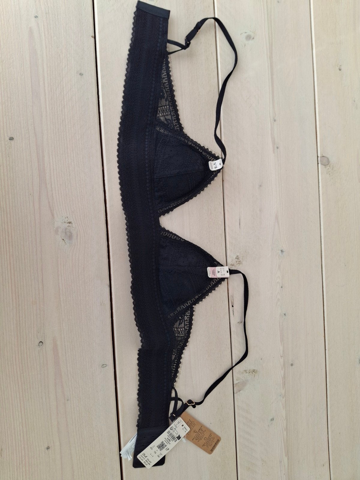 Nieuwe Etam BH 75A - Zwart, met kaartjes, Etam, Ophalen, Zwart, BH