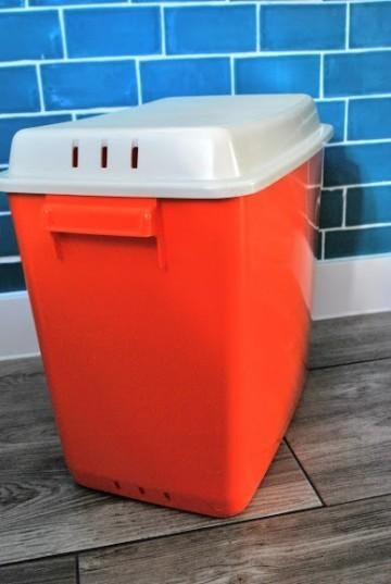 Oranje Curver wasmand uit de jaren '70 - Vintage design, Ophalen of Verzenden