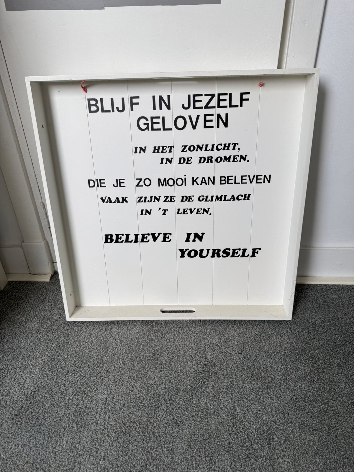 Dienblad met eigen gemaakte tekst (gratis ), Ophalen, Gebruikt, Rechthoekig, Hout